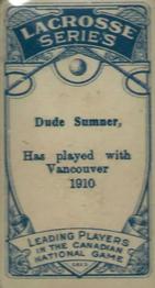 1910 Imperial Tobacco Lacrosse Leading Players (C59) #99 Dude Sumner Back